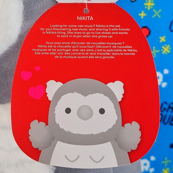 Squishmallow Nikita the Owl 14" Hug Mees UltraSoft Valentine's Day Toy Plush NWT - Picture 6 of 7